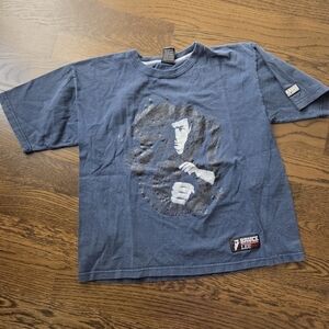 Vtg.Blue Bruce Lee Graphic T-Shirt Sz.M (10-12)